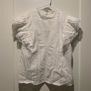 White Lace Blouse - S/M - NWT